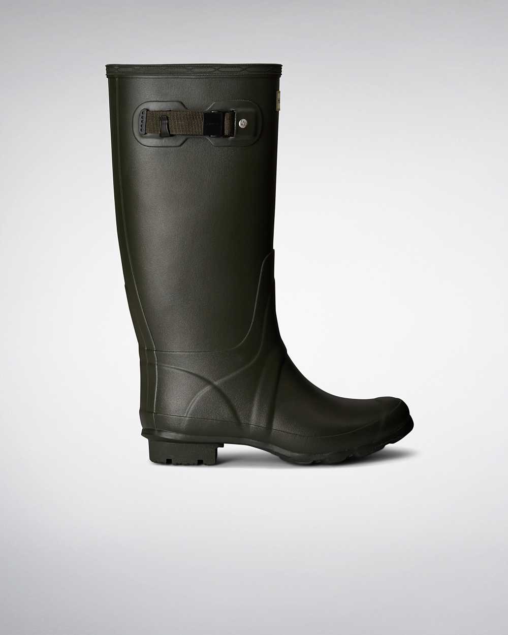 Hunter Wide Leg Women's Rain Boots NZ-70576M Dark Olive